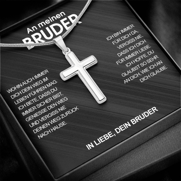Luxus Kreuz Halskette - An meinen Bruder