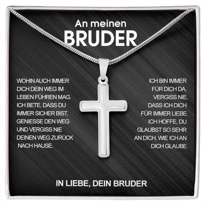 Luxus Kreuz Halskette - An meinen Bruder