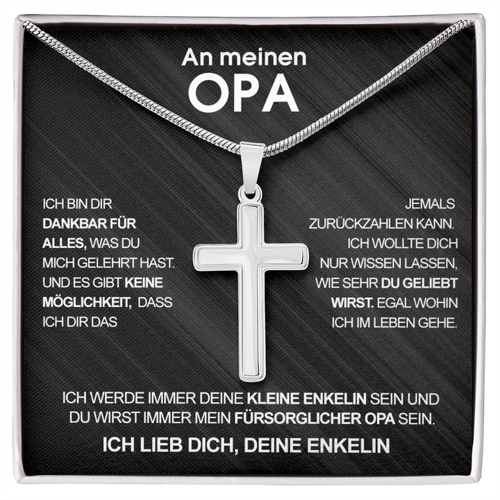 Luxus Kreuz Halskette - An meinen Opa