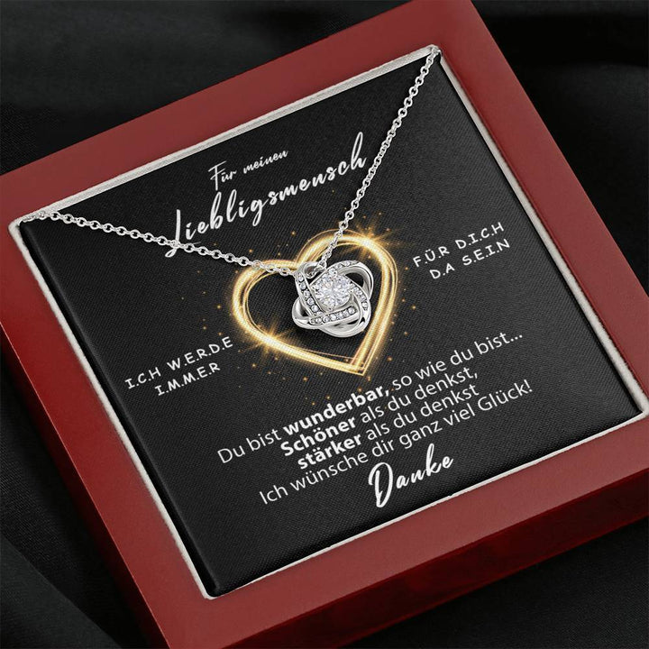 Sterling Silber Halskette - Lieblingsmensch + Armband GRATIS