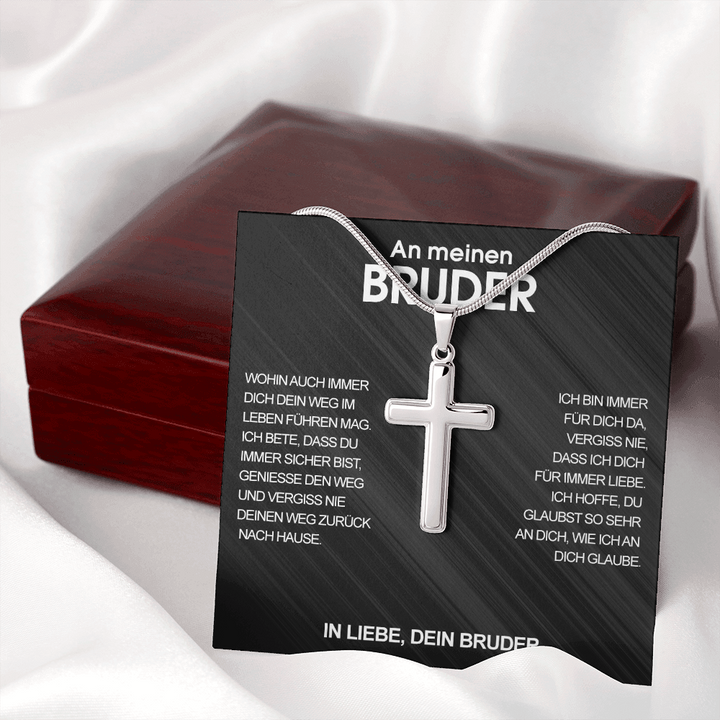 Luxus Kreuz Halskette - An meinen Bruder