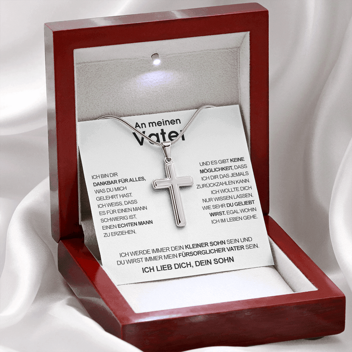 Luxus Kreuz Halskette - An meinen Vater