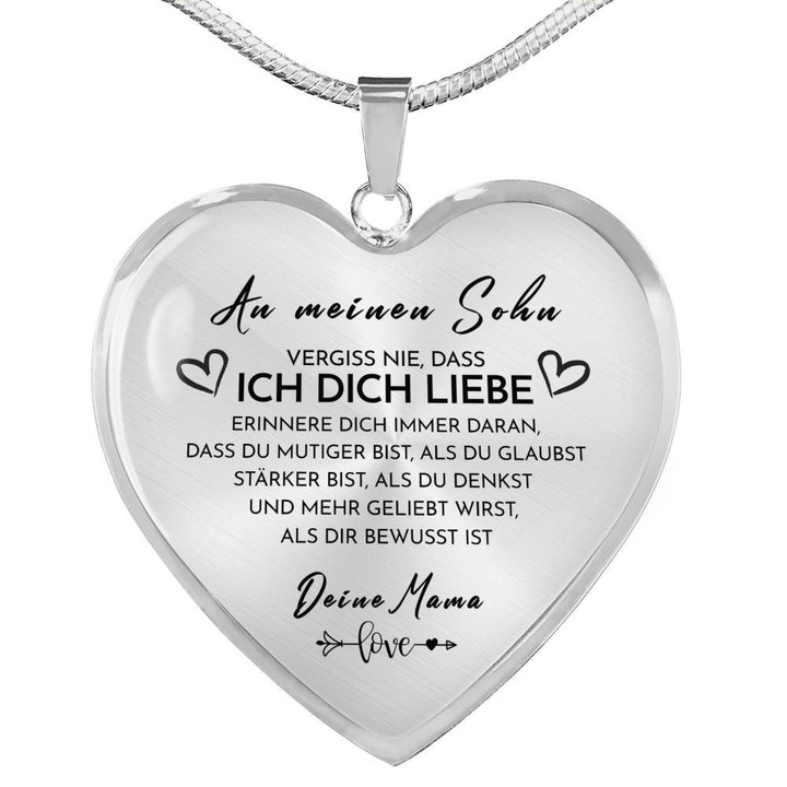 Herz-Halskette - An meinen Sohn von Mama