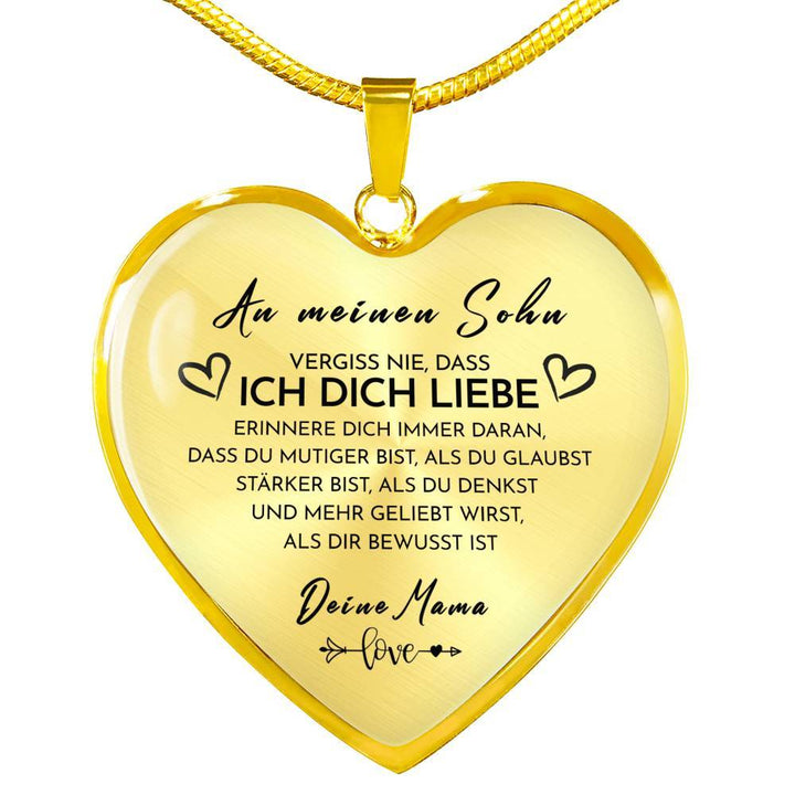 Herz-Halskette - An meinen Sohn von Mama