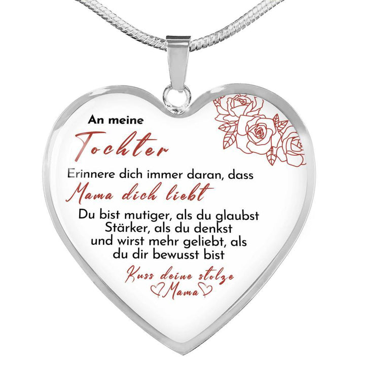 Herz Halskette - Kuss, deine Mama