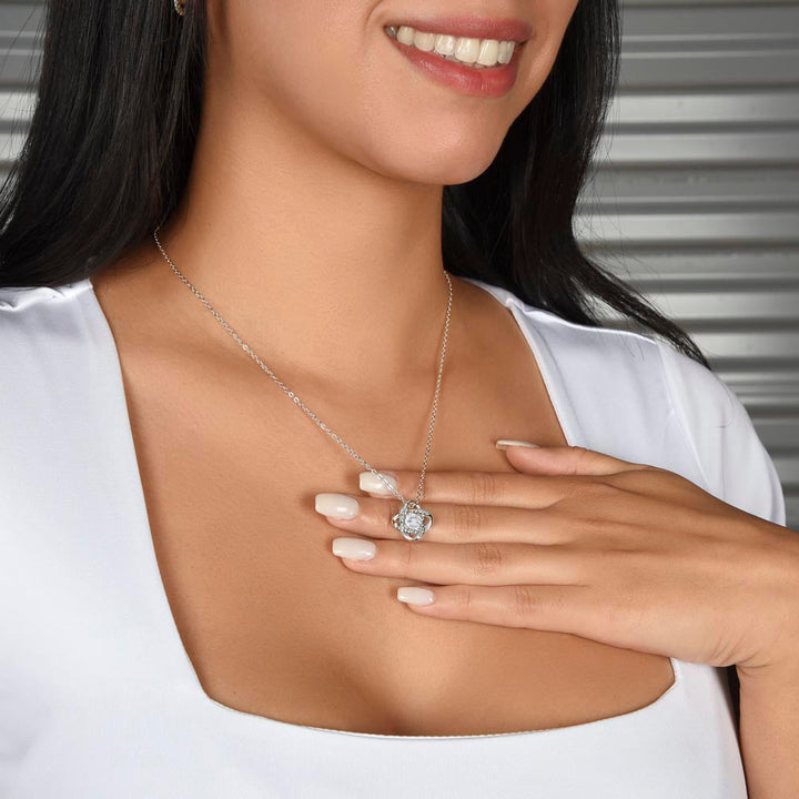 Sterling Silber Halskette mit Rosen Geschenkbox - An meine Mama
