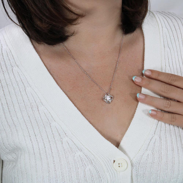 Sterling Silber Halskette - Luxus Rosenbox - An meinen Schatz