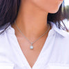 Sterling Silber Halskette - Mit echter Rose - Schwiegermutter