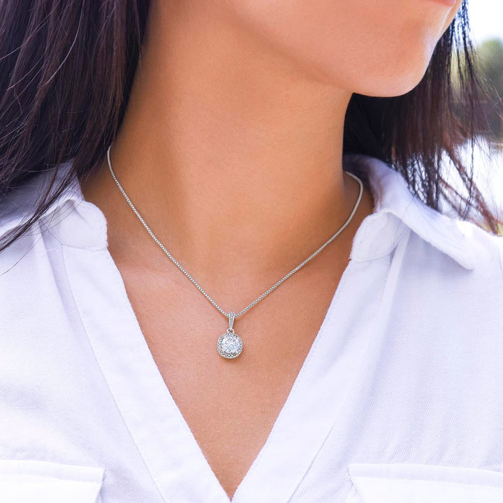 Sterling Silber Halskette - Mit echter Rose - Schwiegermutter