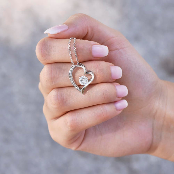 Sterling Silber Halskette - Mit echter Rose - An meine Frau