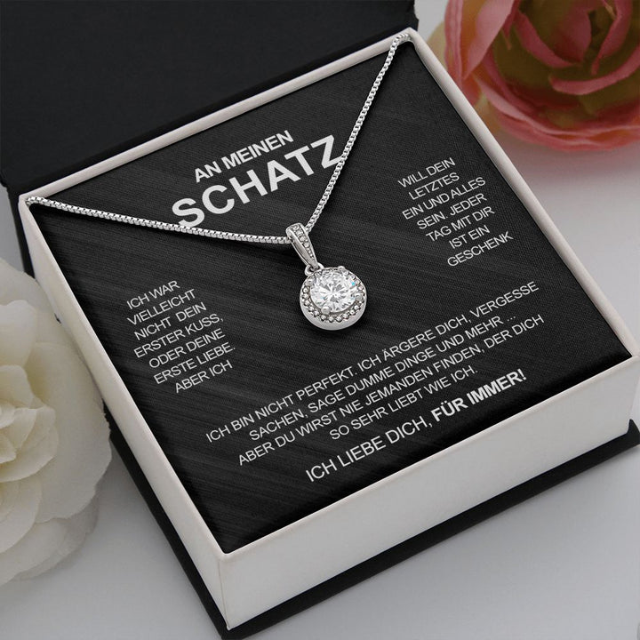 Sterling Silber Halskette Schatz + Ohrringe GRATIS