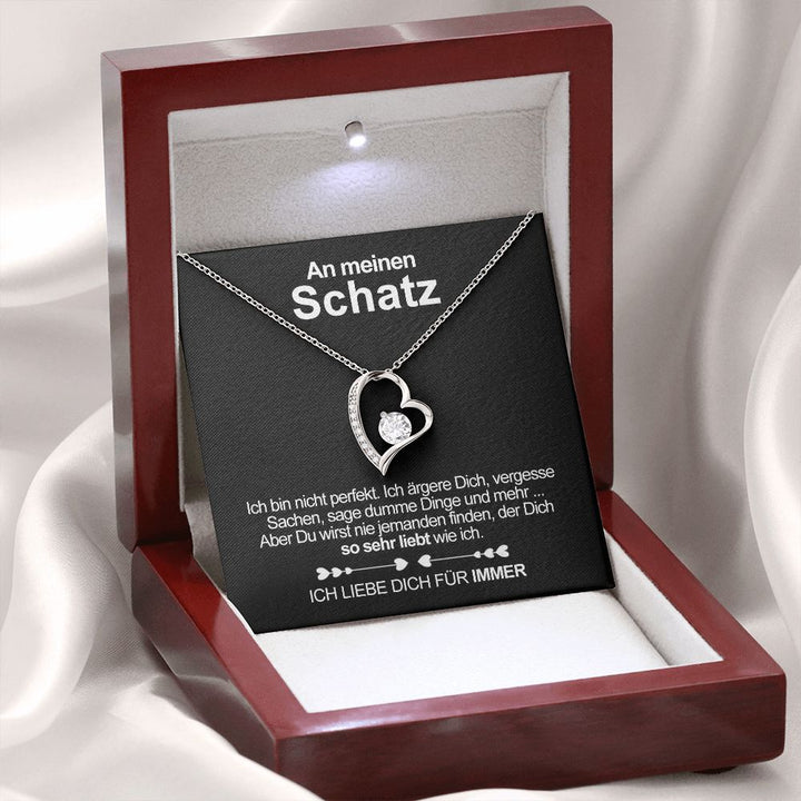 Sterling Silber Halskette - An meinen Schatz - Ich liebe dich