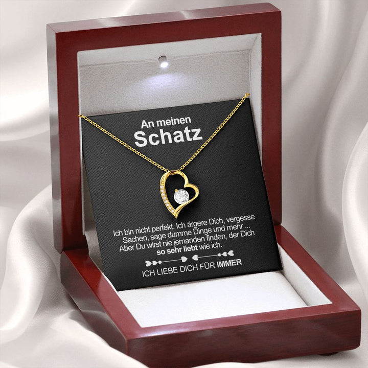 Sterling Silber Halskette - An meinen Schatz - Ich liebe dich