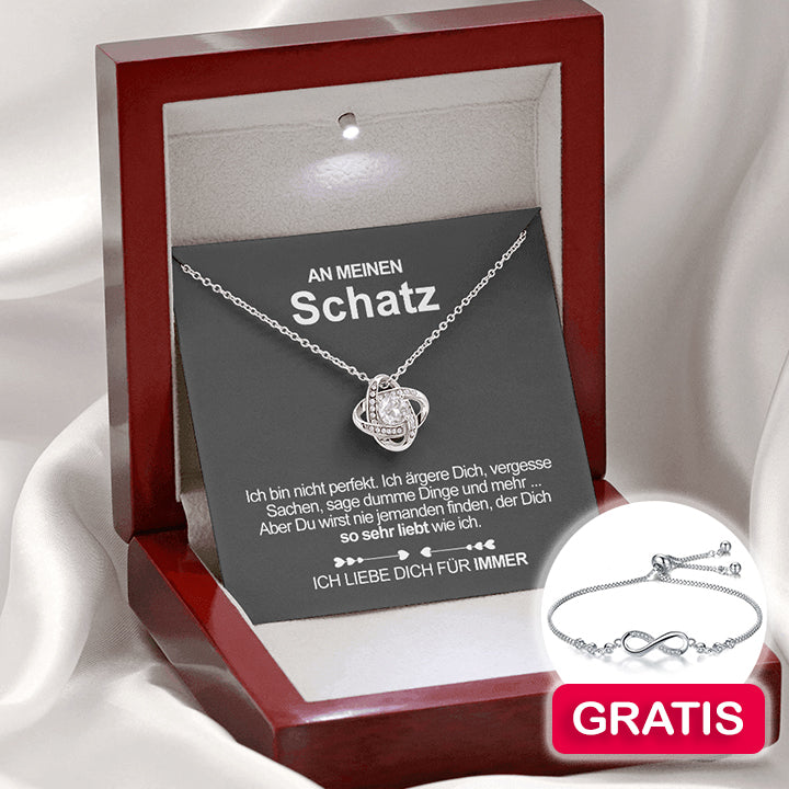 Sterling Silber Halskette Schatz + Armband GRATIS