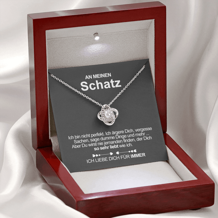 Sterling Silber Halskette - An meinen Schatz - Für Immer